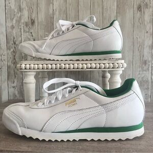 Puma Roma Sneakers White Green Unisex m7.5, W9
